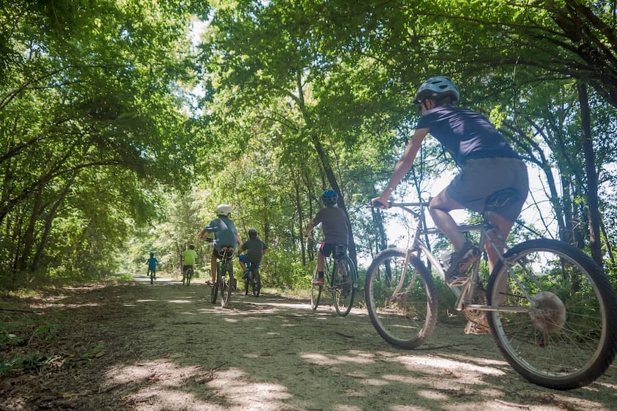 Cyclists on Rail Trail